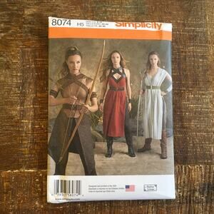 Simplicity Sewing Pattern 8074 Cosplay Sand Snakes Rey Costume 6-14 UNCUT FF GOT